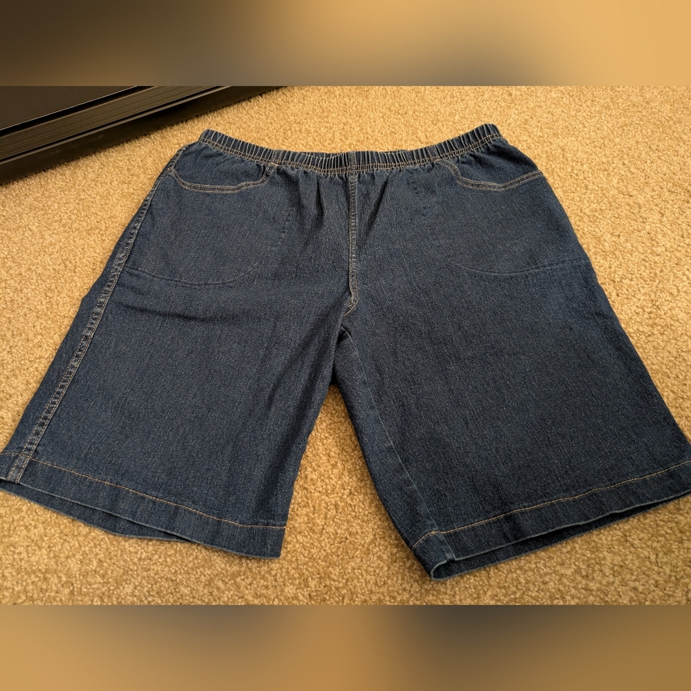 Just My Size Blue Denim Shorts, 2X